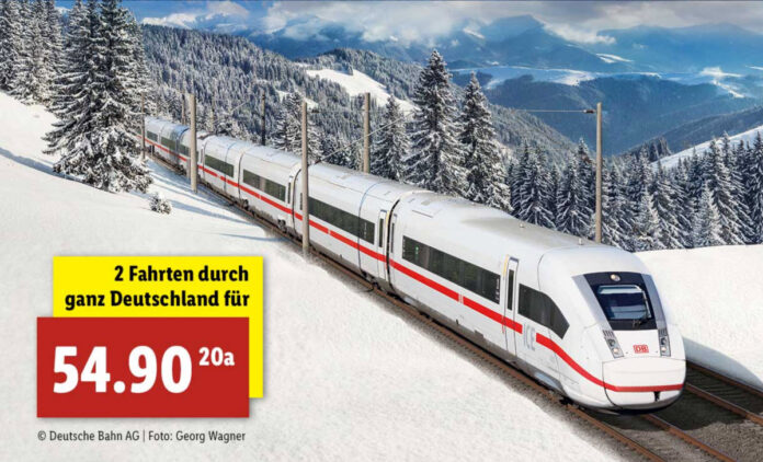 Lidl DBTicket 2018 2 x ICE Deutsche Bahnticket für 54,90